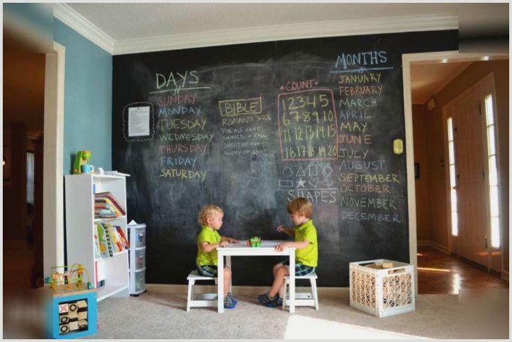 Грифельная краска решит проблему детских рисунков на стенах и сделает стильным интерьер