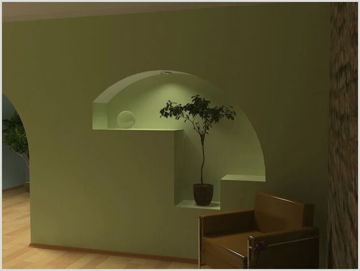 Ниша в стене: декоративное углубление или практичный ход в интерьере комнаты